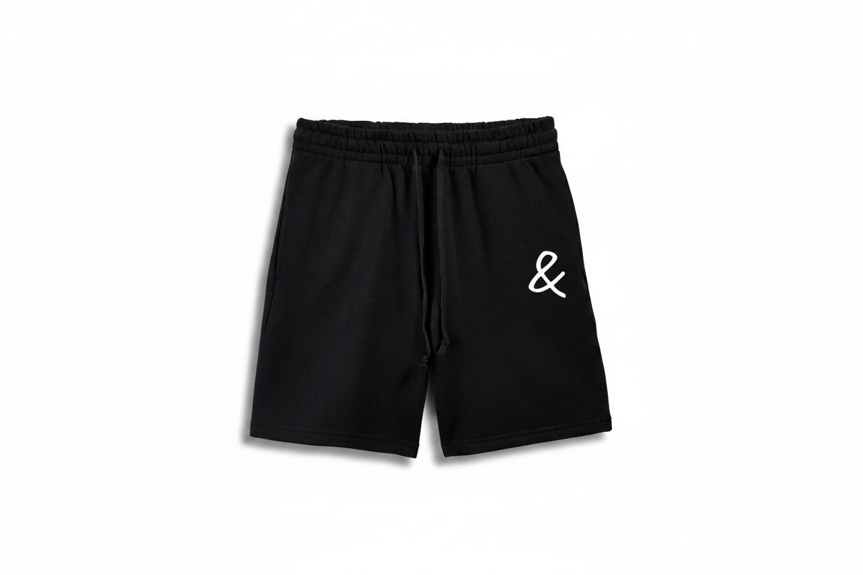 Classic Fleece Short Black on white background