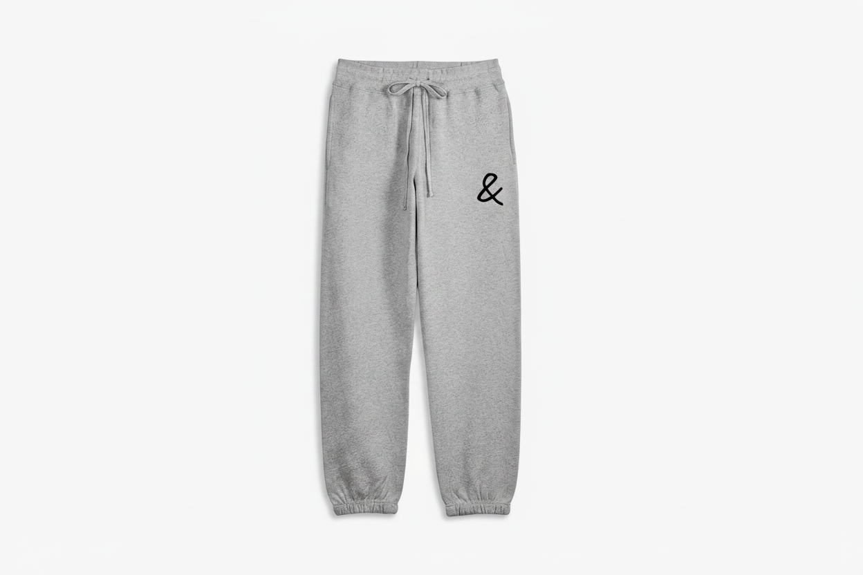 Classic Sweatpant Heather Grey on white background