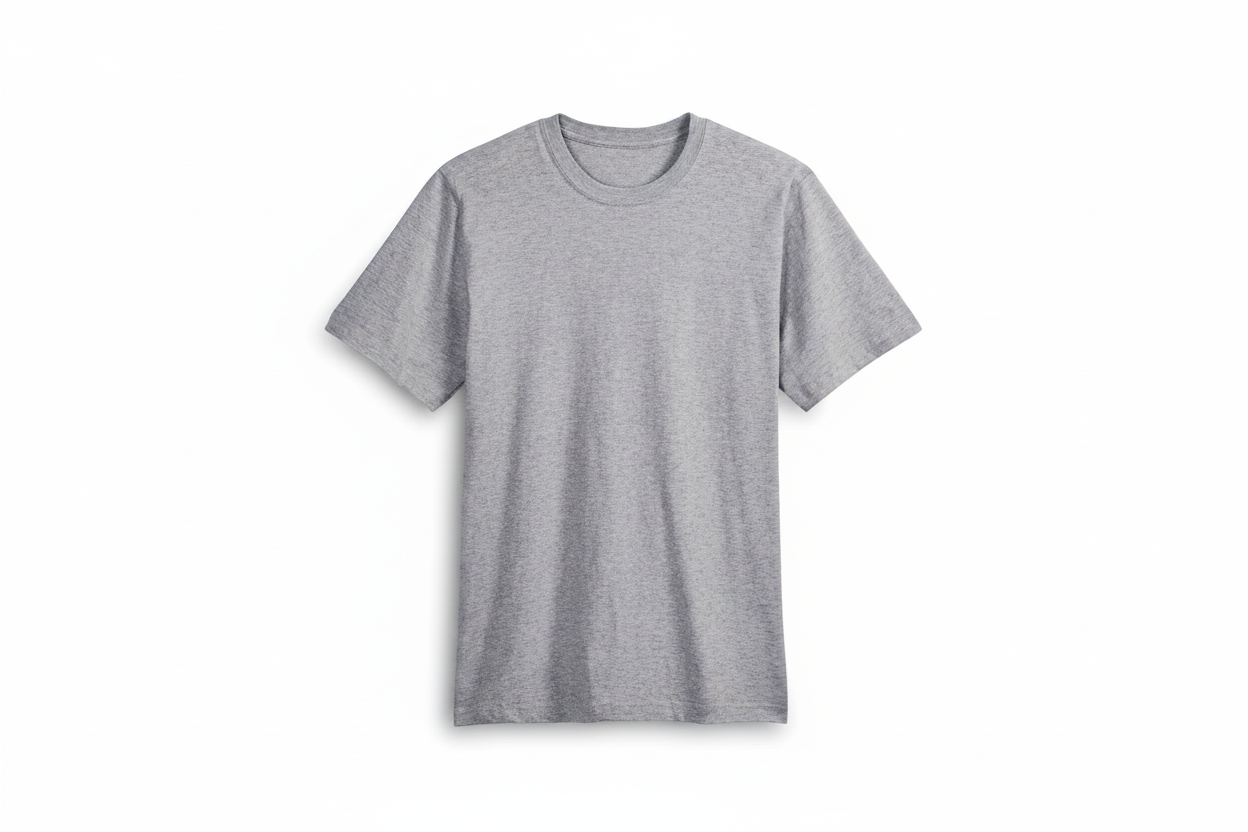 D&D Midweight T-Shirt Heather Grey on white background