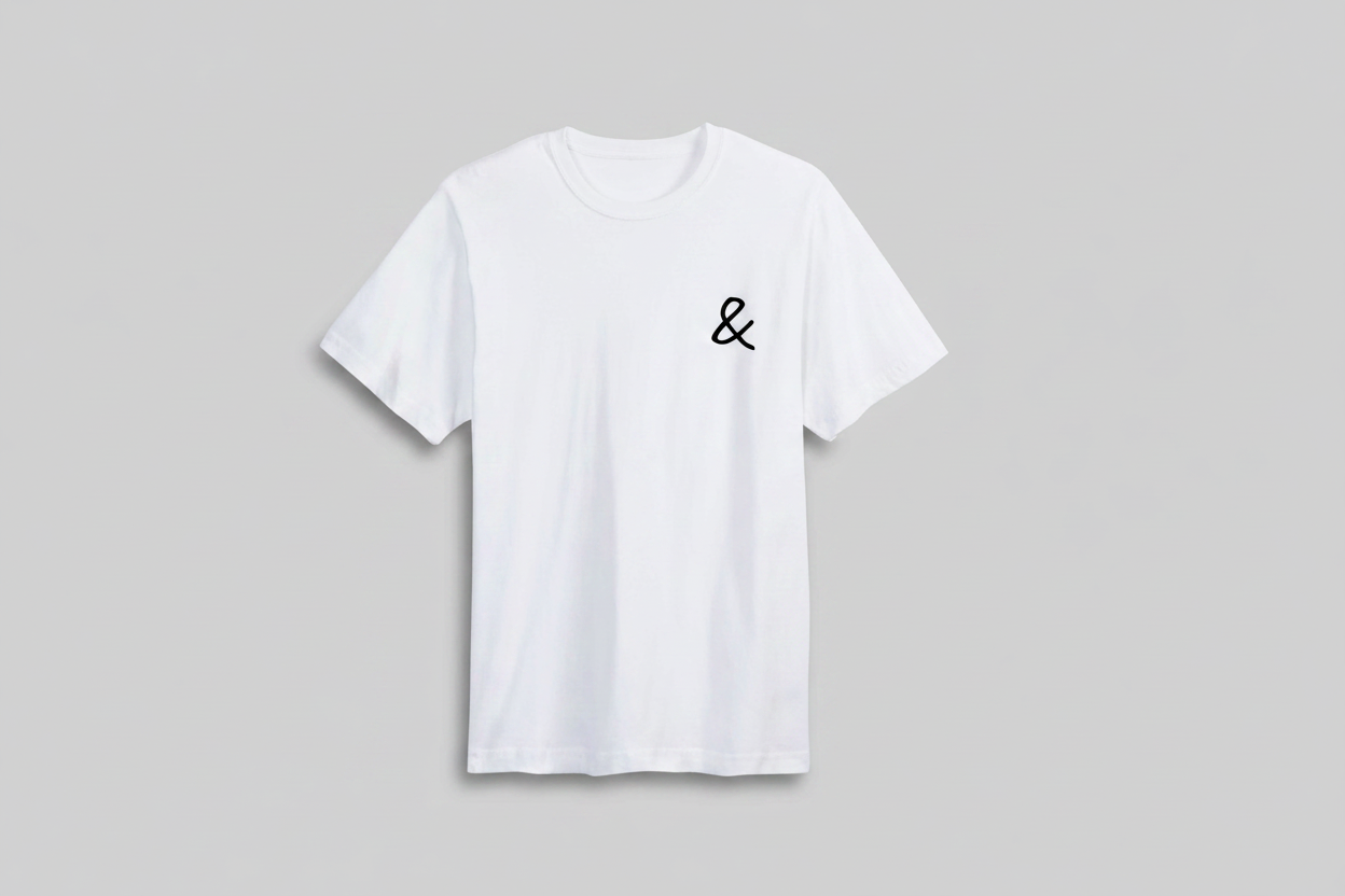 D&D Midweight T-Shirt White with Logo